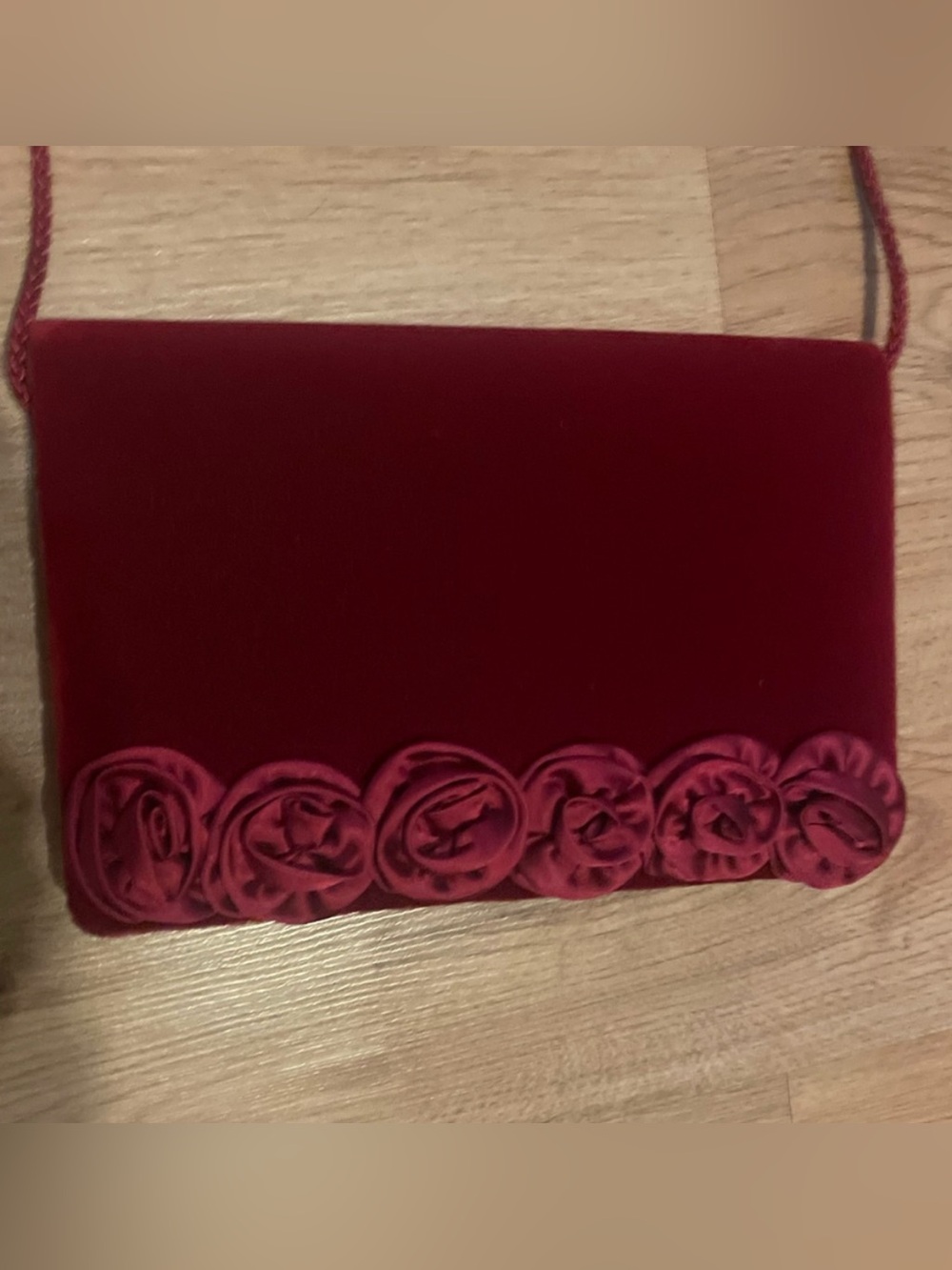 Vintage Carolyne Barton Burgundy Velvet Evening Bag Shoulder Purse Vampire Rare